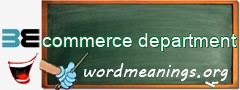 WordMeaning blackboard for commerce department